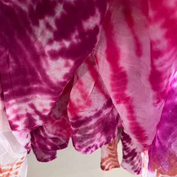 Raga Anthropologie Crochet Tie Dye Babydoll Dress/Tunic Top NWT Small - Picture 5 of 9